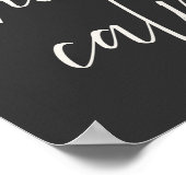 “Choose Calm” Minimalist Poster | Gray & Ivory ポスター (角)