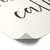 “Choose Calm” Minimalist Poster | Gray & Ivory ポスター (角)