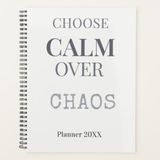 Choose Calm Over Chaos Minimalist Quote Typography プランナー手帳