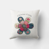 Choose Calm Positive Affirmation Throw Pillow クッション (裏面)