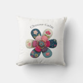 Choose Calm Positive Affirmation Throw Pillow クッション (正面)