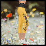 CHOOSE COLOR Yellow Black Name yoga capri legings カプリレギンス<br><div class="desc">あなたのカラーカスタムヨガカプリレギンスを選ぶ！大きな黒いスクリプト名で名前を上に一脚に印刷された端から端まで！サンプルは黒いウエストと黄色だが、簡単にカスタマイズ好みの色になることができる。サンプル簡単の変更または削除文字。All Rights Reserved © 2020 Alan & Marcia Socolik.</div>