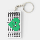 Choose Gluten Free Green Heart Keychain キーホルダー (裏面)