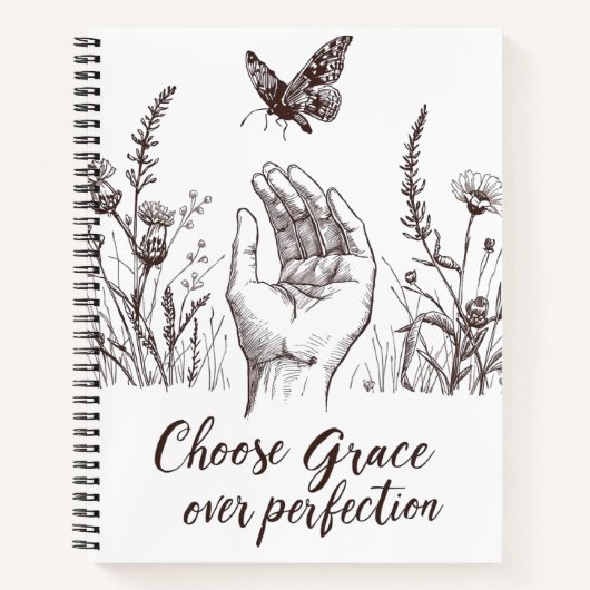 Choose Grace Over Perfection ノートブック (正面)