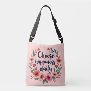Choose Happiness Dailyフローラリース クロスボディバッグ
