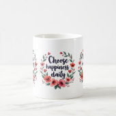 Choose Happiness Dailyフローラリース コーヒーマグカップ (中央)
