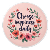 Choose Happiness Dailyフローラリース セラミックノブ (正面)