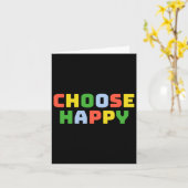 Choose Happy )ステッカー カード (黄色い花)