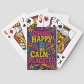 Choose Happy & Be Calm-Placated Playing Cards トランプ (裏面)