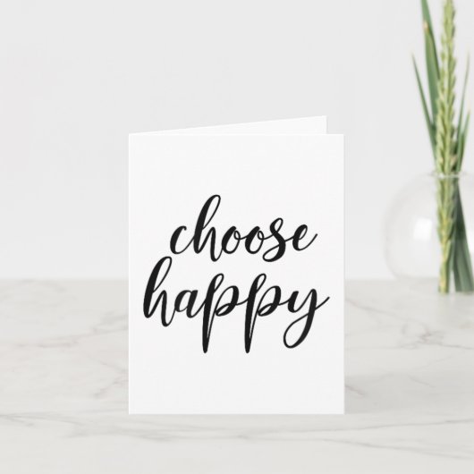 Choose Happy - For Women &amp; Men, Motivational Q カード (正面)
