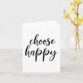Choose Happy - For Women &amp; Men, Motivational Q カード (黄色い花)
