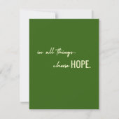 choose hope. in all things. Greeting Note Cards ノートカード (正面)