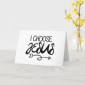 Choose Jesus Art Gospel Graphics Christian Art Quo カード (黄色い花)