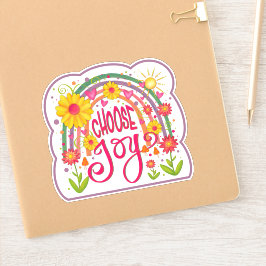 Choose Joyおもしろいレインボーインスピリシティステッカー シール