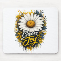 Choose Joy デイジー 花柄 激励 マウスパッド
