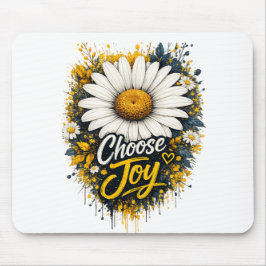 Choose Joy デイジー 花柄 激励 マウスパッド