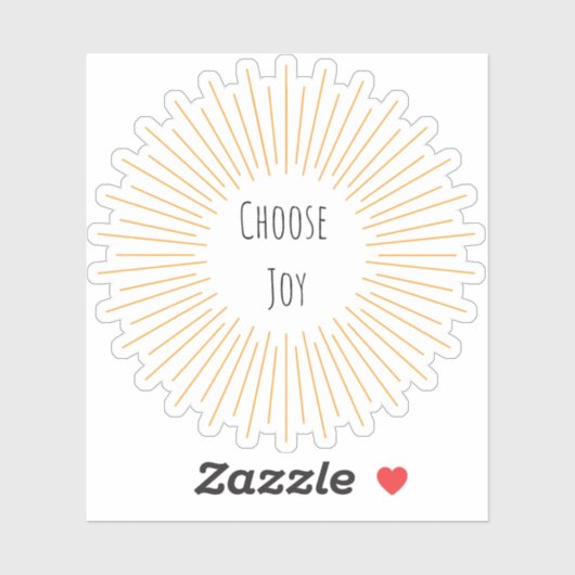 「Choose Joy」ブラック&イエローステッカー シール (シート)