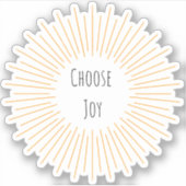 「Choose Joy」ブラック&イエローステッカー シール (正面)