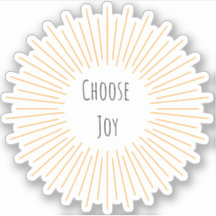 「Choose Joy」ブラック&イエローステッカー
