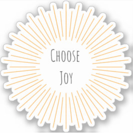 「Choose Joy」ブラック&イエローステッカー シール