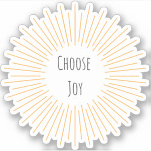 「Choose Joy」ブラック&イエローステッカー シール
