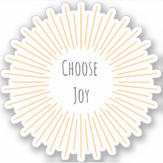 「Choose Joy」ブラック&イエローステッカー シール