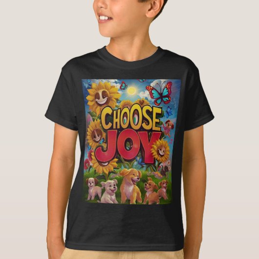 Choose Joy:感動的 Kids'T-Shirt Tシャツ (正面)