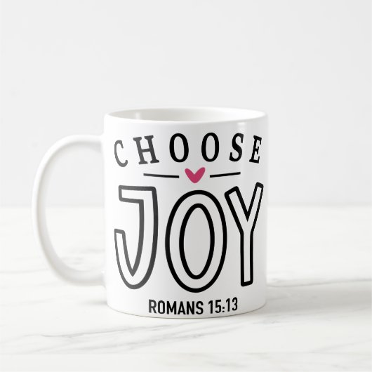 Choose Joy Bible Verse引用文 コーヒーマグカップ (左)