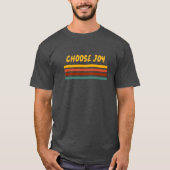 Choose Joy Bible Verse カラフルレトロ Tシャツ (正面)