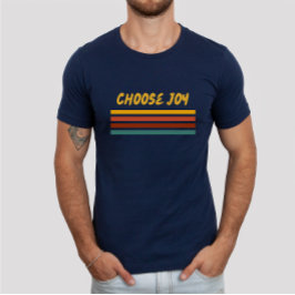 Choose Joy Bible Verse カラフルレトロ Tシャツ