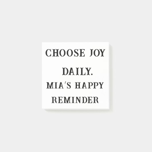 Choose Joy Daily -カスタム前向き付箋 ポストイット (正面)