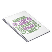 Choose Joy Every Single Day Sage Lavender  ノートブック (右側)