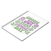 Choose Joy Every Single Day Sage Lavender  ノートブック (左側)