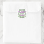 Choose Joy Every Single Day Sage Lavender  ラウンドシール (バッグ)
