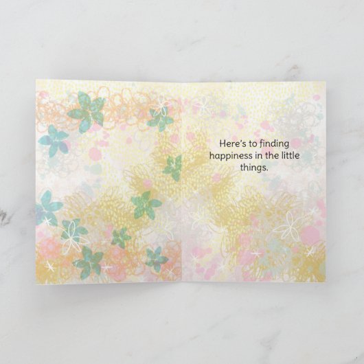 Choose Joy – Hand-Lettered Uplifting Abstract カード (内部)