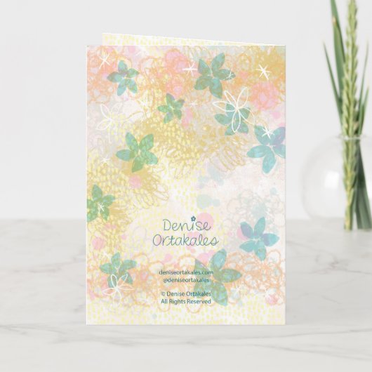 Choose Joy – Hand-Lettered Uplifting Abstract カード (裏面)