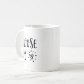 Choose Joy Hapness Heart Insrational Motivational  コーヒーマグカップ (正面左)