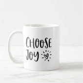 Choose Joy Hapness Heart Insrational Motivational  コーヒーマグカップ (左)