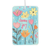 Choose Joy & Happy Flower Girl両面 – カラー カーエアーフレッシュナー (正面)