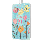 Choose Joy & Happy Flower Girl両面 – カラー カーエアーフレッシュナー (左)