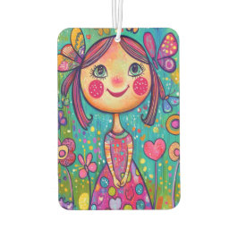 Choose Joy & Happy Flower Girl両面 – カラー カーエアーフレッシュナー