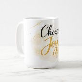 Choose Joy Inspirational Gift Mug コーヒーマグカップ (正面左)