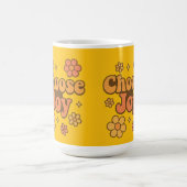 Choose Joy Minimalist Art - Positive Mindset Print コーヒーマグカップ (中央)