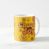 Choose Joy Minimalist Art - Positive Mindset Print コーヒーマグカップ (正面右)