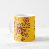 Choose Joy Minimalist Art - Positive Mindset Print コーヒーマグカップ (正面左)