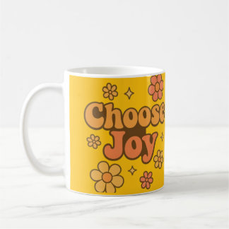 Choose Joy Minimalist Art - Positive Mindset Print コーヒーマグカップ