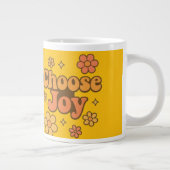 Choose Joy Minimalist Art - Positive Mindset Print ジャンボコーヒーマグカップ (右)