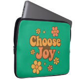 Choose Joy Minimalist Art - Positive Mindset Print ラップトップスリーブ (正面右)