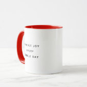 Choose Joy Modern Typography Two-Tone Mug マグカップ (正面左)