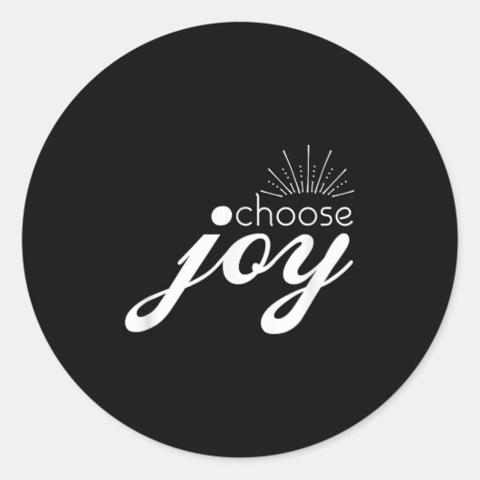 Choose Joy Motivational And Inspirational ラウンドシール (正面)